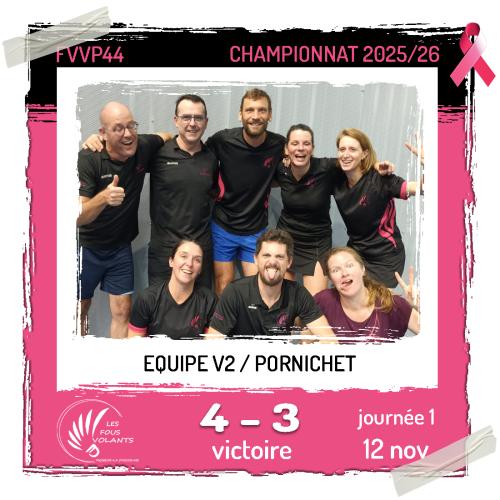 Rencontre J1 de la V2 : Vigneux contre Pornichet (victoire)